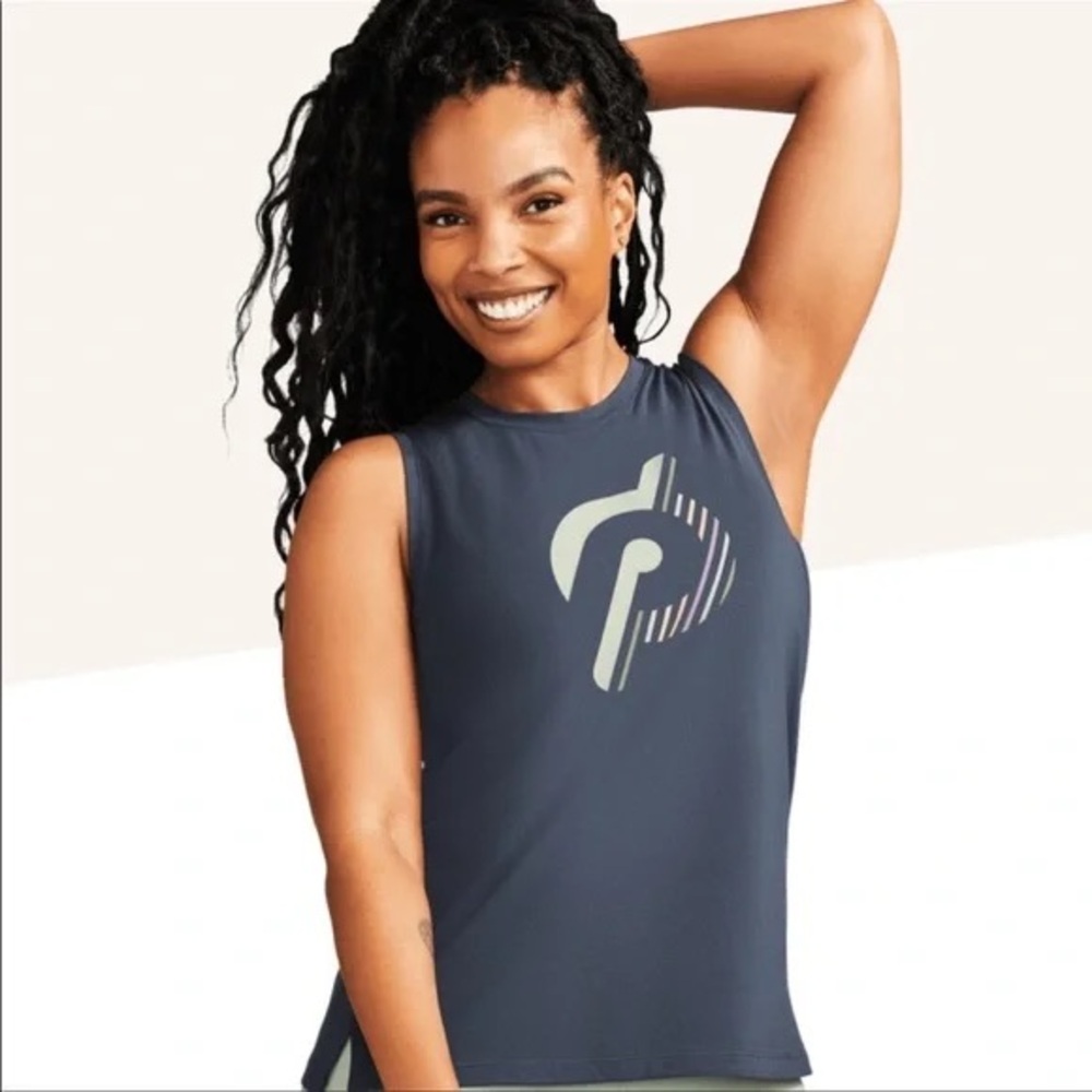 Peloton Level Up Muscle Tank Top in Slate Grey, Women’s size Medium